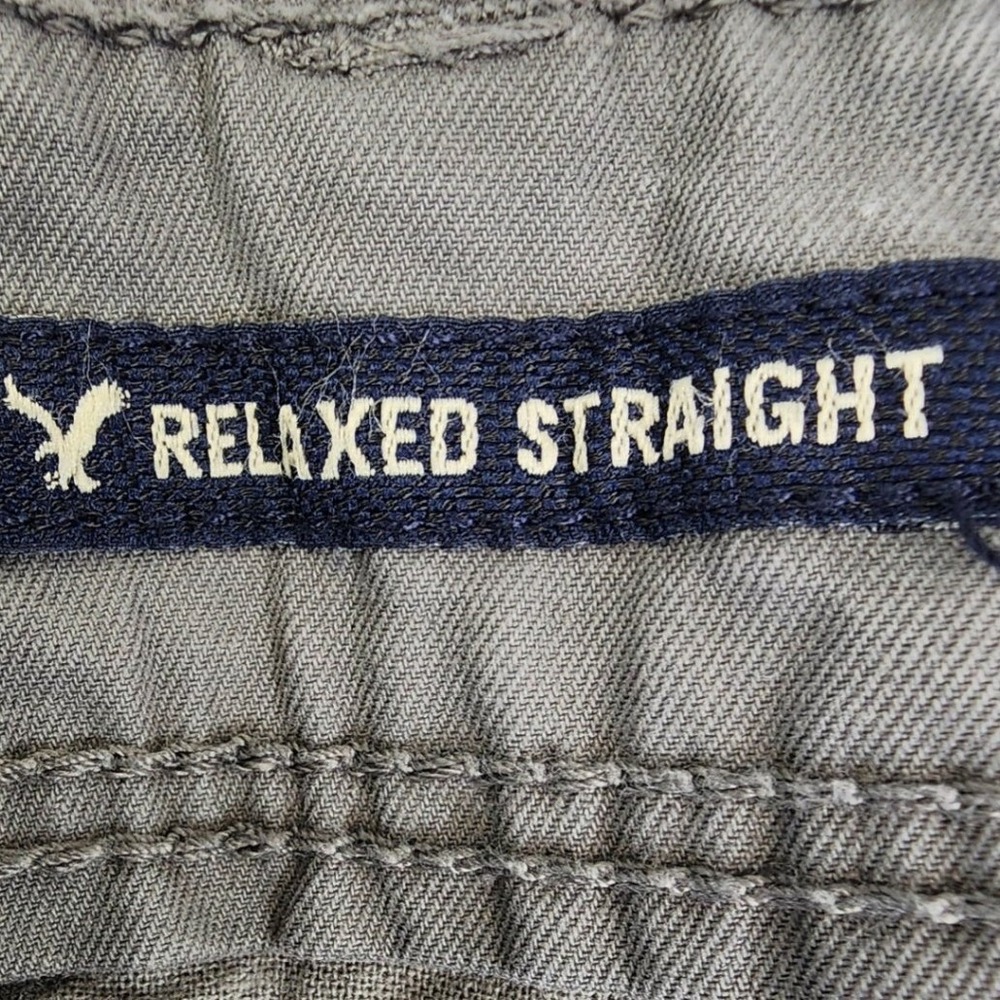 American Eagle 40x32 Gray Relaxed Straight Chino Pants Casual Workwear Gorpcore - Picture 5 of 11